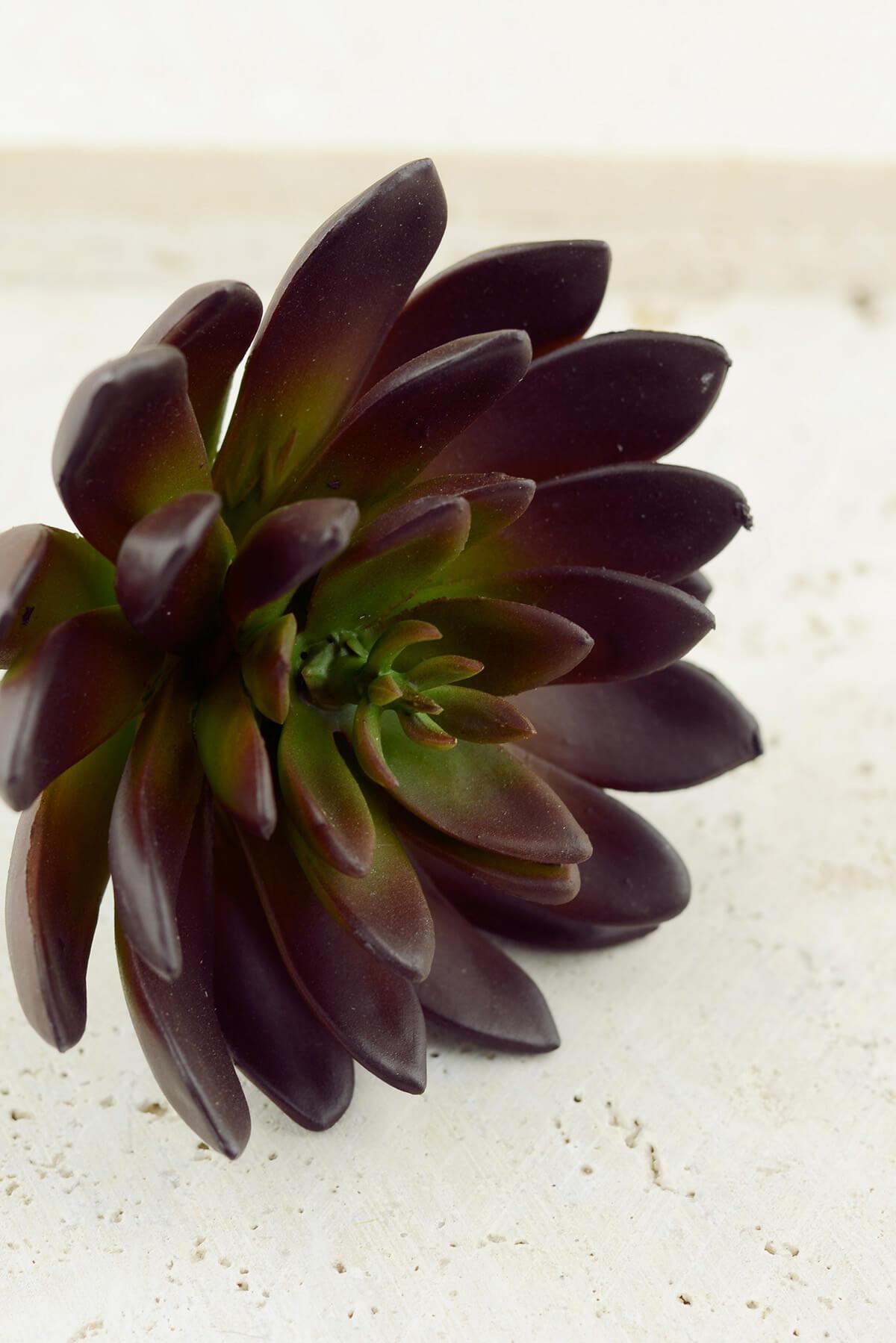 Faux Succulents Burgundy 9" Echeveria