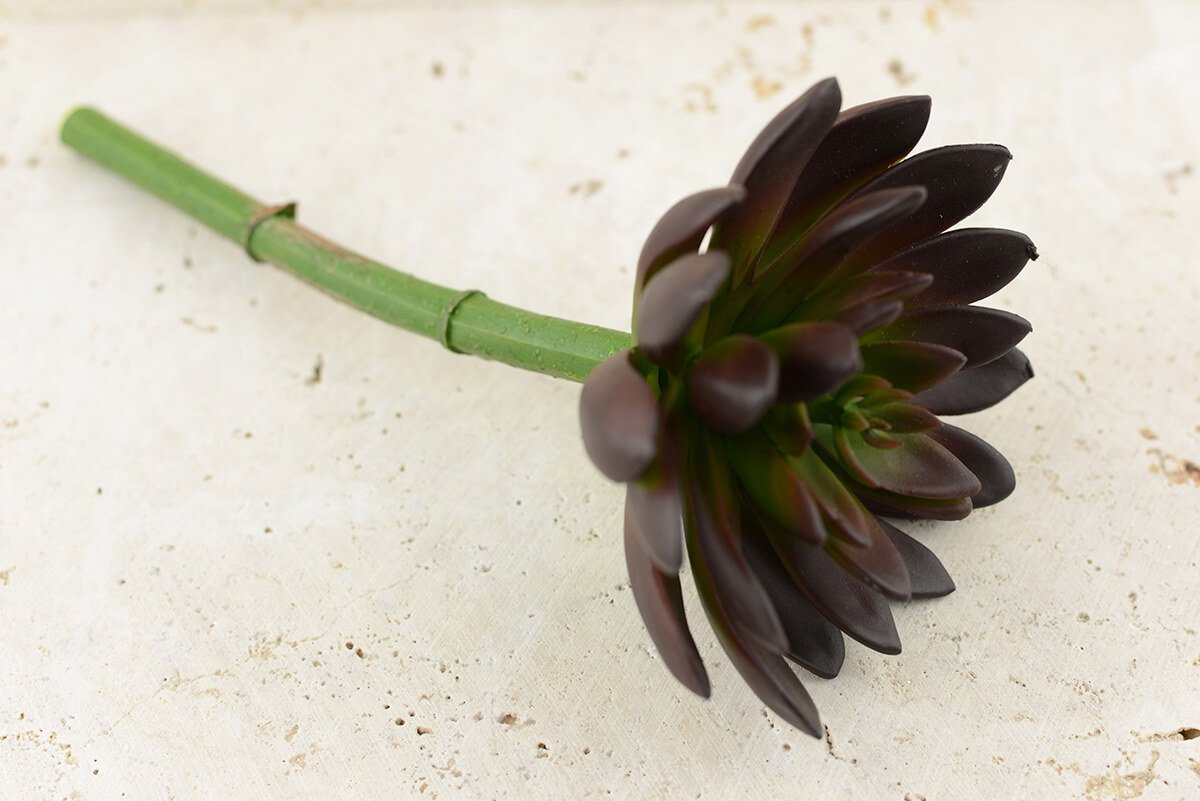 Faux Succulents Burgundy 9" Echeveria