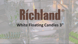 Richland Floating Candles 3" White Set of 12