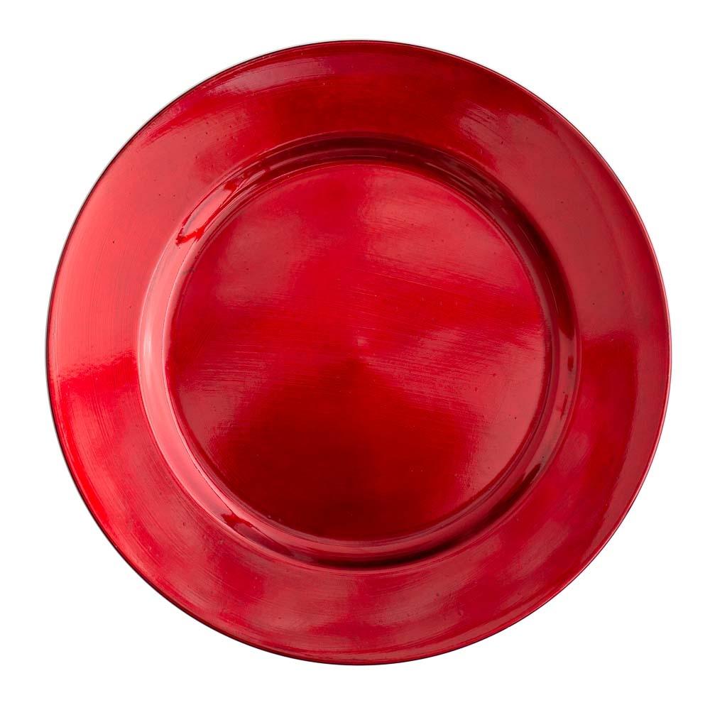 Richland Plain Charger Plate 13" Red Set of 48