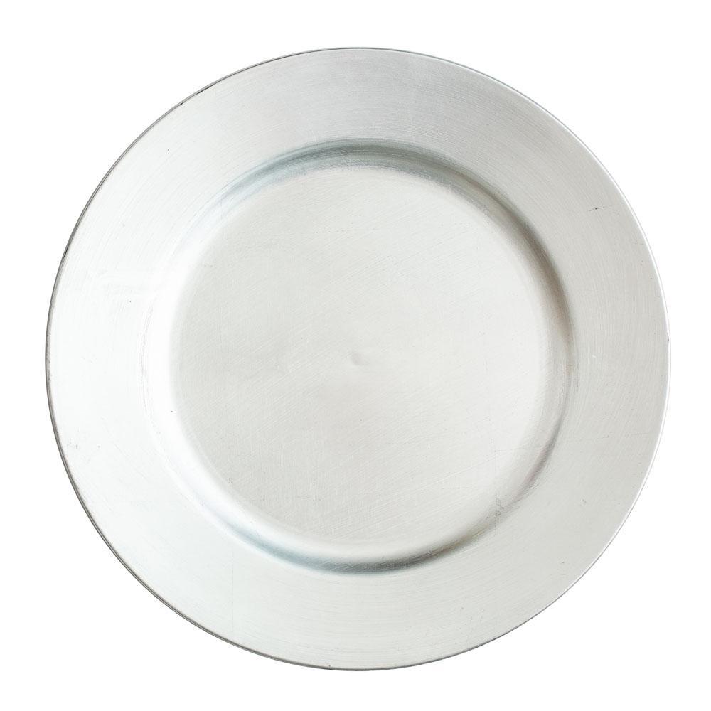 Richland Plain Charger Plate 13" Silver Set of 12