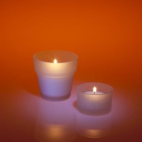 eastland flowerpot votive candle holder frosted set of 12