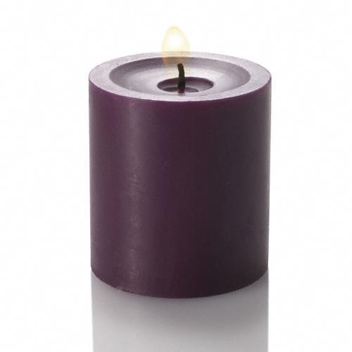 Richland Pillar Candles 3"x3" Purple Set of 12