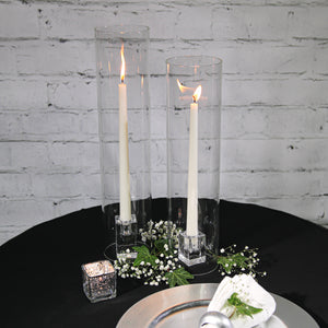 Richland Square Glass Taper Candle Holder 3" Set of 6
