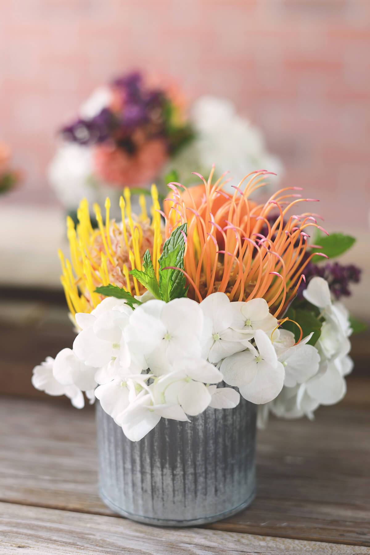 Norah Corrugated Zinc 3" Vase  (6 pack)